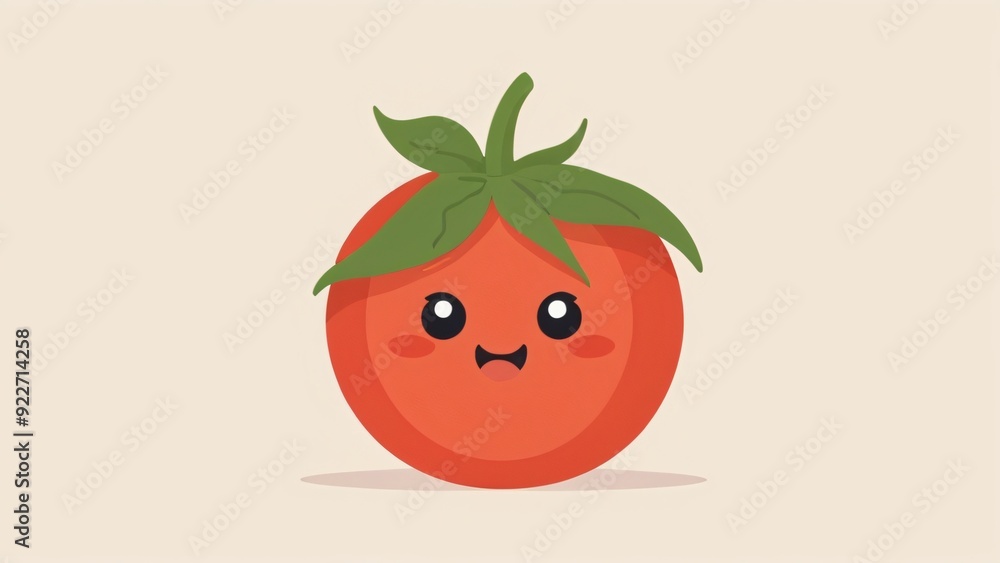 simole flat of cute tomato illustration simole flat of cute tomato illustration