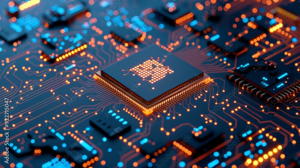 NPU Chip Neural Processing Unit, AI in science and business, Technology and engineering concept. NPU Chip Neural Processing Unit, AI in science and business, Technology and engineering concept.