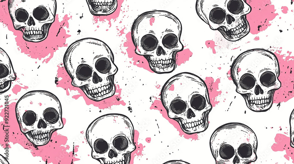 pattern with skulls pattern with skulls