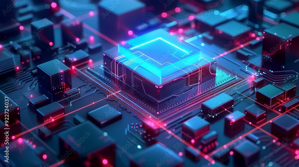 NPU Chip Neural Processing Unit, AI in science and business, Technology and engineering concept. NPU Chip Neural Processing Unit, AI in science and business, Technology and engineering concept.