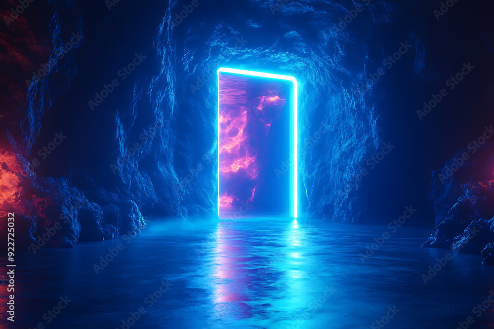 Open door icon with light shining through, designed in wireframe style on a dark blue background, symbolizing opportunity and new beginnings.
Open door icon with light shining through, designed in wireframe style on a dark blue background, symbolizing opportunity and new beginnings.