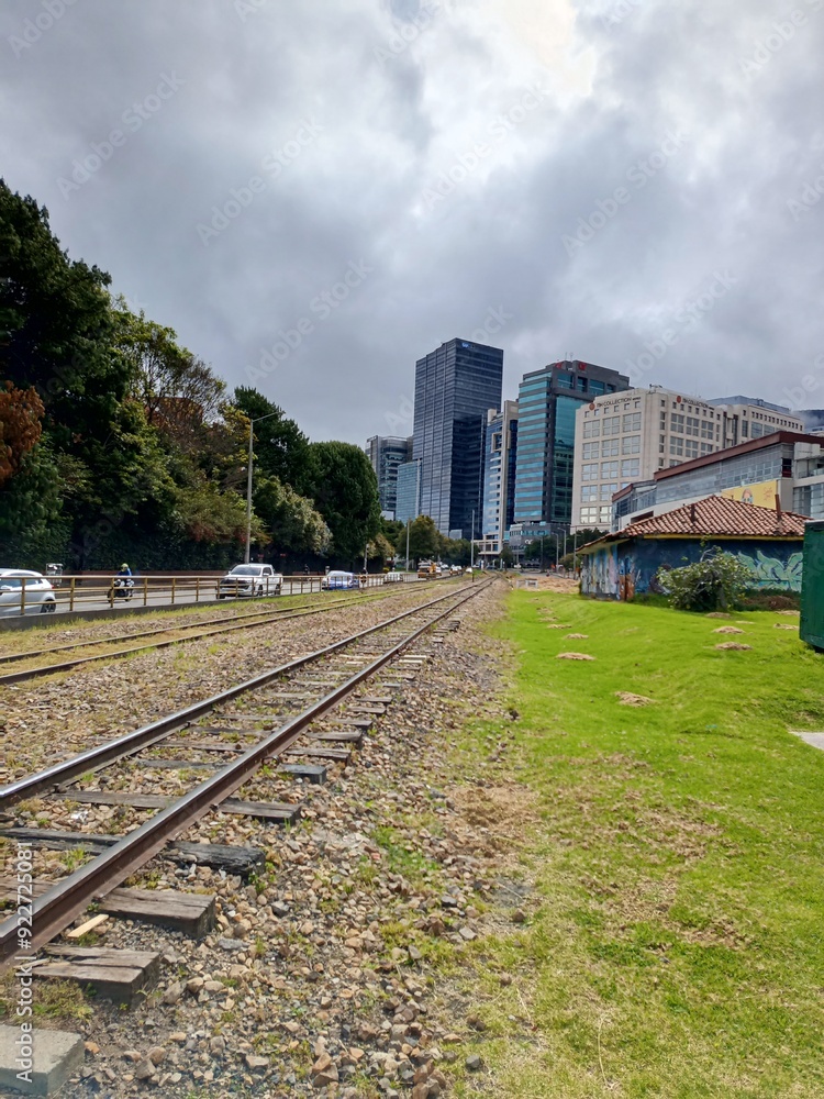 Fototapeta premium railway in the countryside