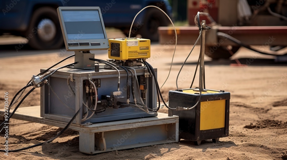 A photo of construction site soil testing equipment A photo of construction site soil testing equipment