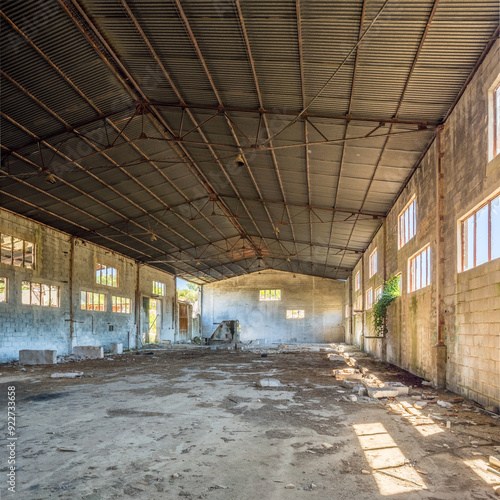 Abandoned Marble Quarry Building in Fuenteheridos, Huelva, Andalucia photo