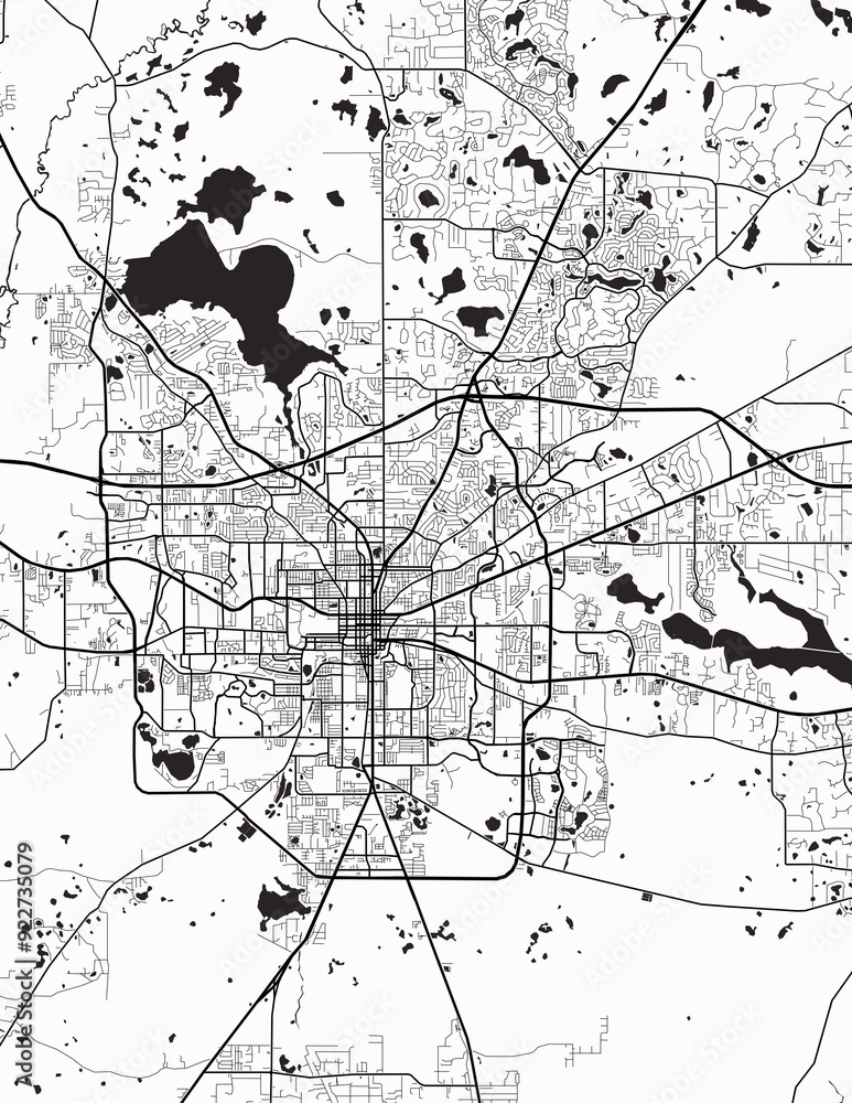 Minimalist white map of Tallahassee, Florida – A modern map print highlighting infrastructure of the city, useful for tourism purposes
Minimalist white map of Tallahassee, Florida – A modern map print highlighting infrastructure of the city, useful for tourism purposes