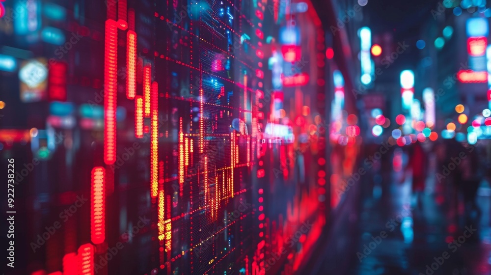 Fototapeta premium Display of Stock market