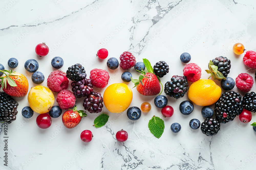 Colorful Berries and Fruit Arrangement Colorful Berries and Fruit Arrangement