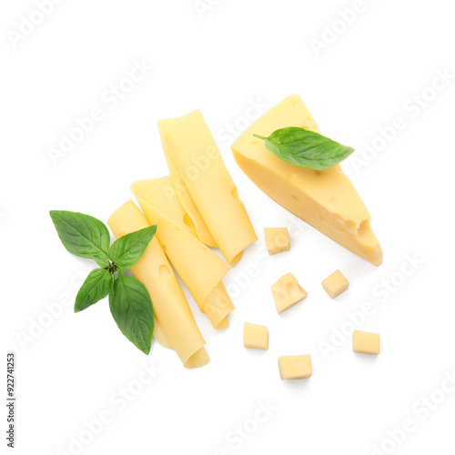 Delicious yellow cheese sli...