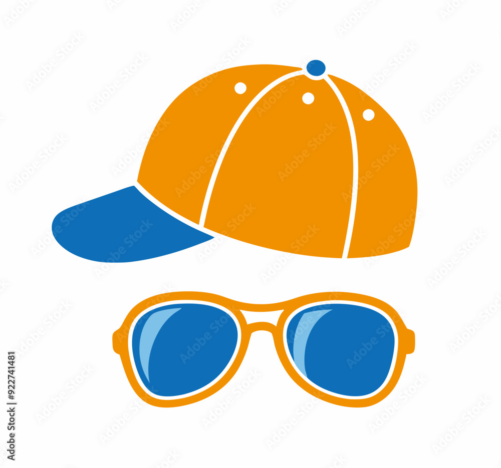 Baseball cap and sun glasses stock illustration Baseball cap and sun glasses stock illustration