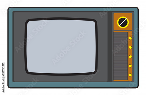 Old tube tv graphic illustration