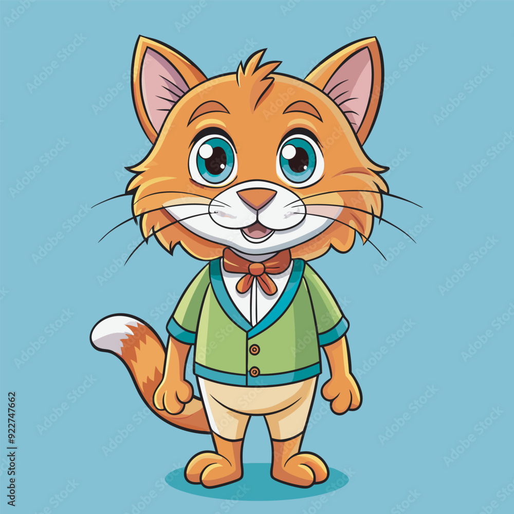 Cute cat vector illustrations in cartoon style