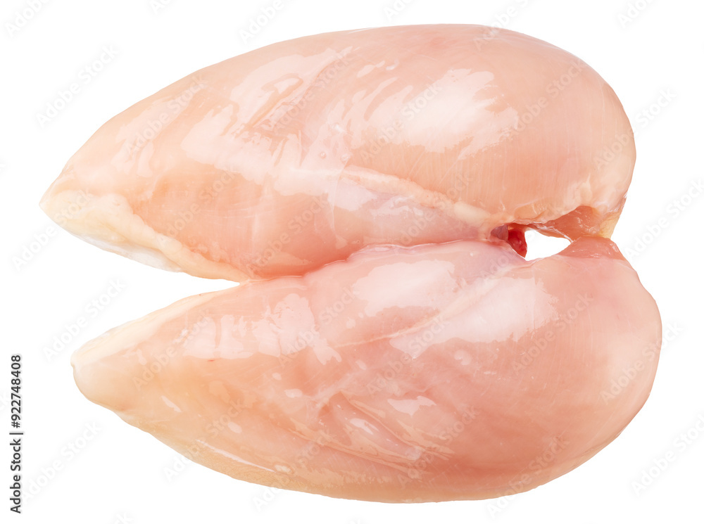 Raw chicken meat or chicken fillets isolated on white background. File contains clipping path. Raw chicken meat or chicken fillets isolated on white background. File contains clipping path.