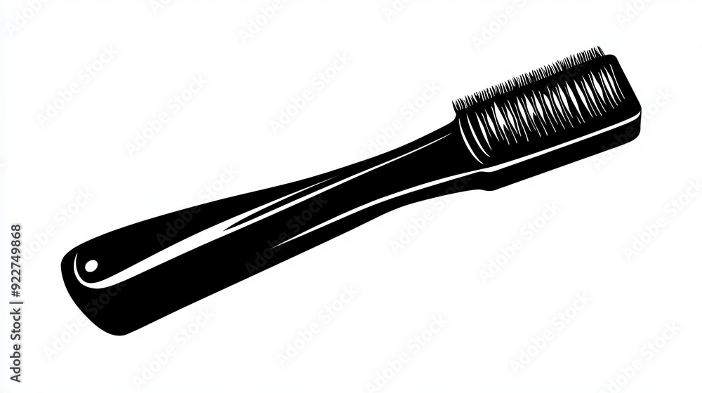 Silhouette design element of a double edge razor blade in black and white on an isolated white background Silhouette design element of a double edge razor blade in black and white on an isolated white background