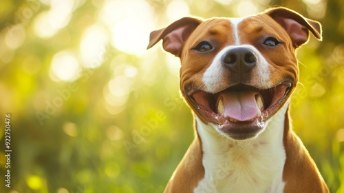 Happy Dog Smiling in Nature