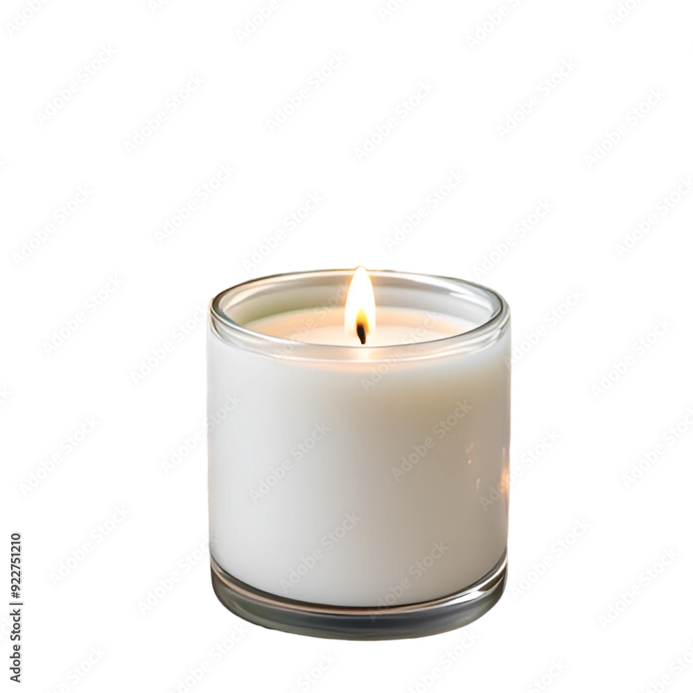Spa candle glass with clipping path Spa candle glass with clipping path