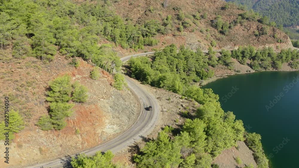 4K Aerial Video of a Scenic Road by the Mediterranean Sea 4K Aerial Video of a Scenic Road by the Mediterranean Sea