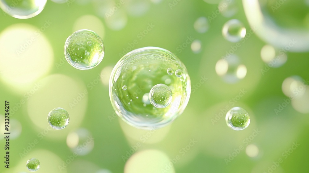 Microscopic Water World:Vibrant Water Molecule Macro - High-detail, hyper-realistic close-up of water molecules in vibrant green against a bokeh background Microscopic Water World:Vibrant Water Molecule Macro - High-detail, hyper-realistic close-up of water molecules in vibrant green against a bokeh background