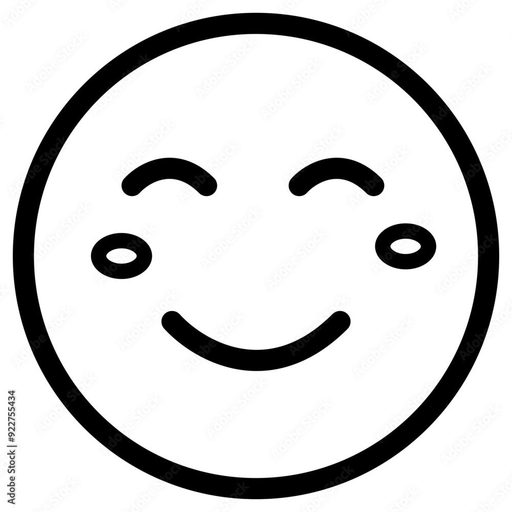 Fototapeta premium smiley face blushing