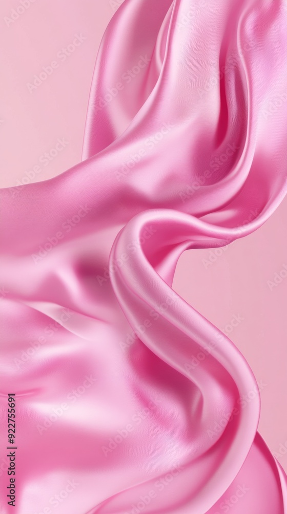 Obraz premium Elegant Draped Silk and Flowing Charmeuse: A Conceptual Design for Women's Day, Breast Cancer Awareness, Mother's Day, and Valentine's Day.