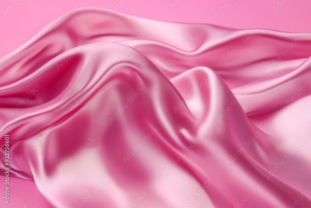 Fototapeta premium Elegant Draped Silk and Flowing Charmeuse: A Conceptual Design for Women's Day, Breast Cancer Awareness, Mother's Day, and Valentine's Day.