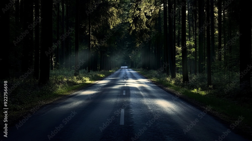 Fototapeta premium Serene Forest Road