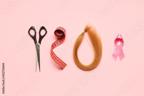 Red hair strand for donatio...