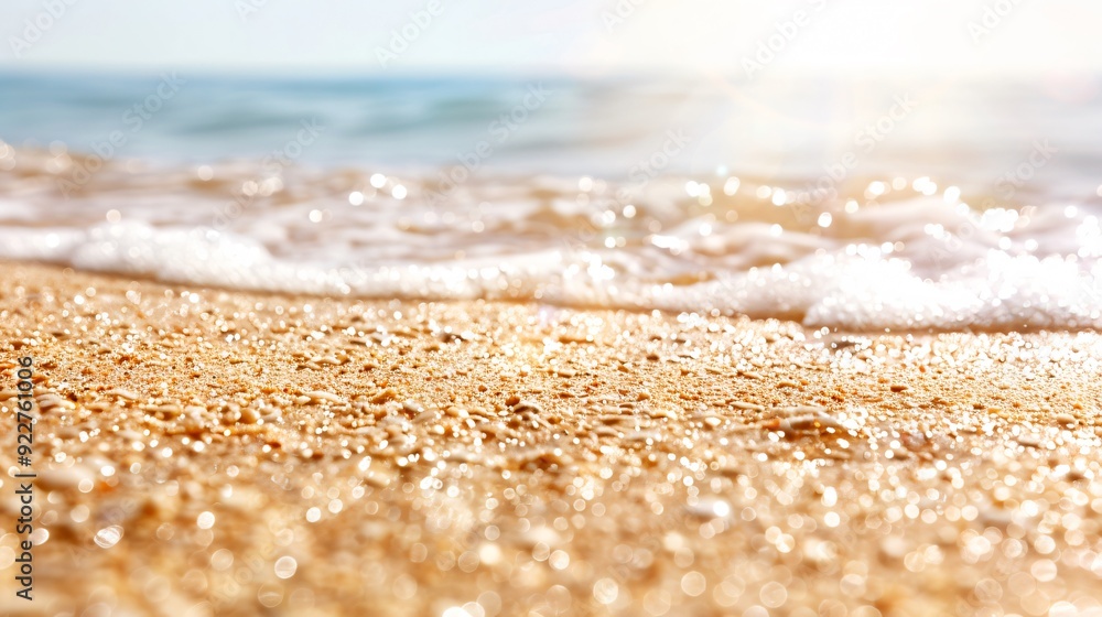 Sparkling Sandy Beach with Gentle Waves Sparkling Sandy Beach with Gentle Waves