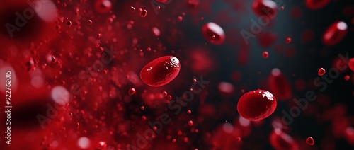 Vital Flow: Red Blood Cells in Motion, a Microscopic View，Microscopic Bloodstream