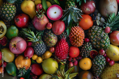 A Vibrant Still Life of Tropical Fruits