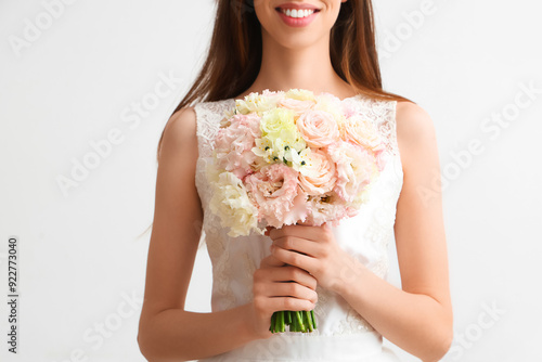 Bride with beautiful weddin...