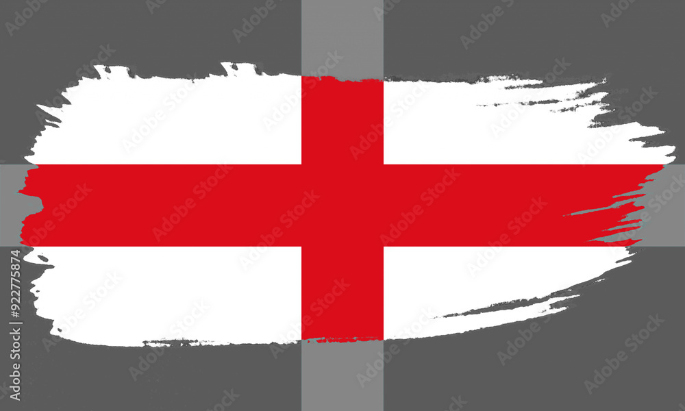 Obraz premium English flag made in textured brush stroke. Flag of England