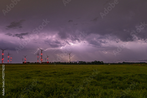 Gewitter im Windpark