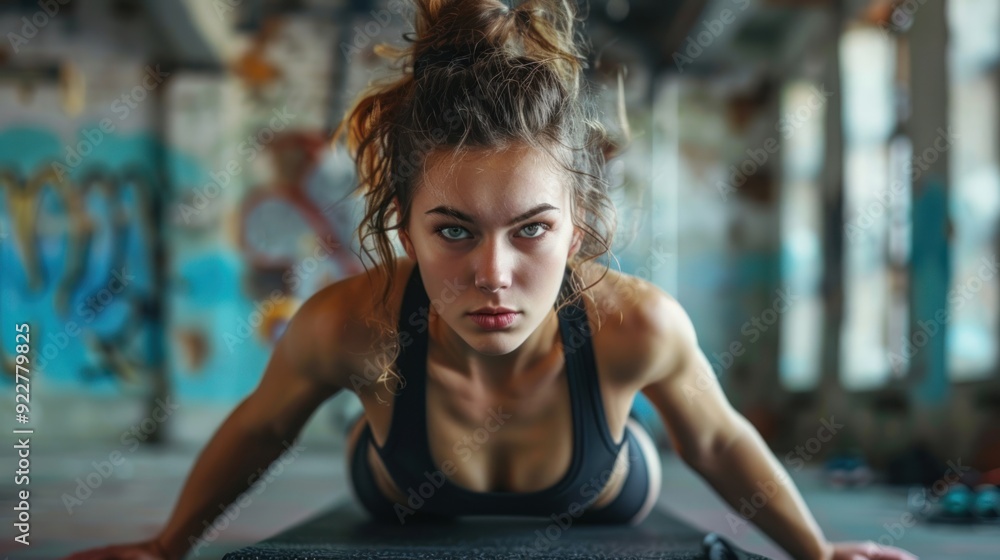 Workout Portrait of a Determined Woman Workout Portrait of a Determined Woman