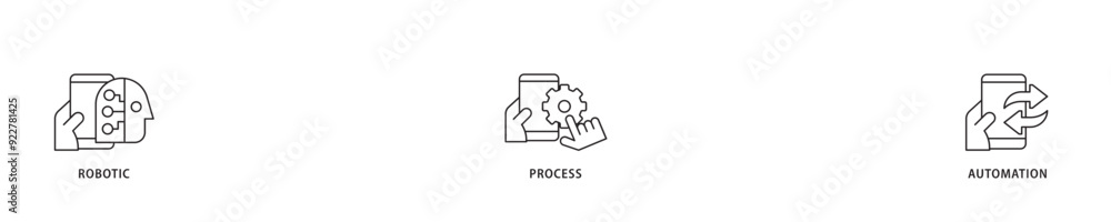 RPA icon sett lineal illustration concept with icon of robot, ai, artificial intelligence, automation, process, conveyor, and processor icon live stroke and easy to edit RPA icon sett lineal illustration concept with icon of robot, ai, artificial intelligence, automation, process, conveyor, and processor icon live stroke and easy to edit