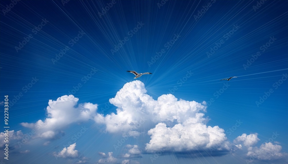 Obraz premium Rays shining behind the clouds