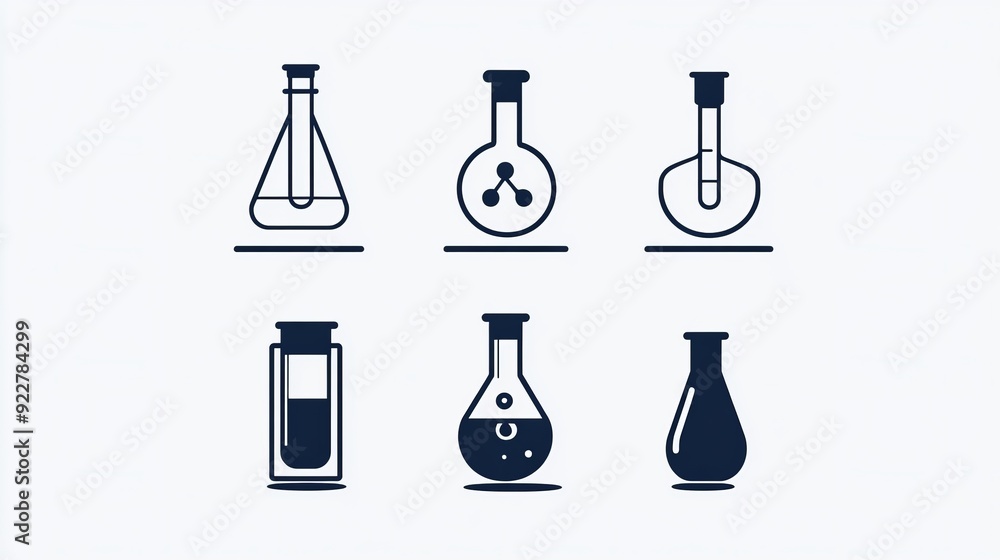 Science concept logo design Science concept logo design