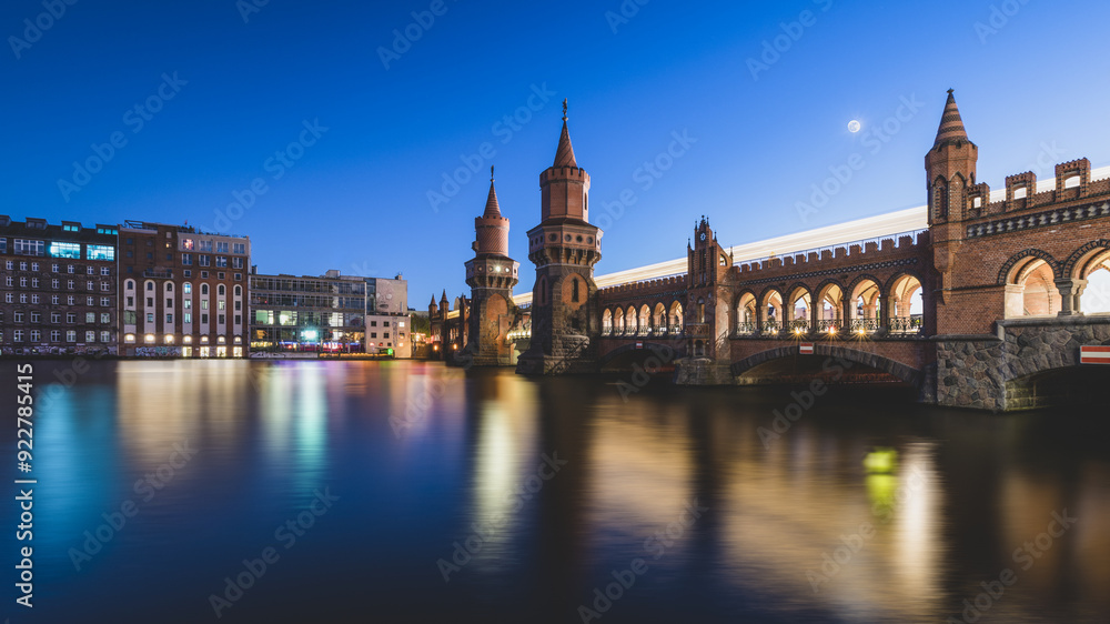 Oberbaum Bridge at Warschauer Straße, Berlin, Germany, Europe Oberbaum Bridge at Warschauer Straße, Berlin, Germany, Europe