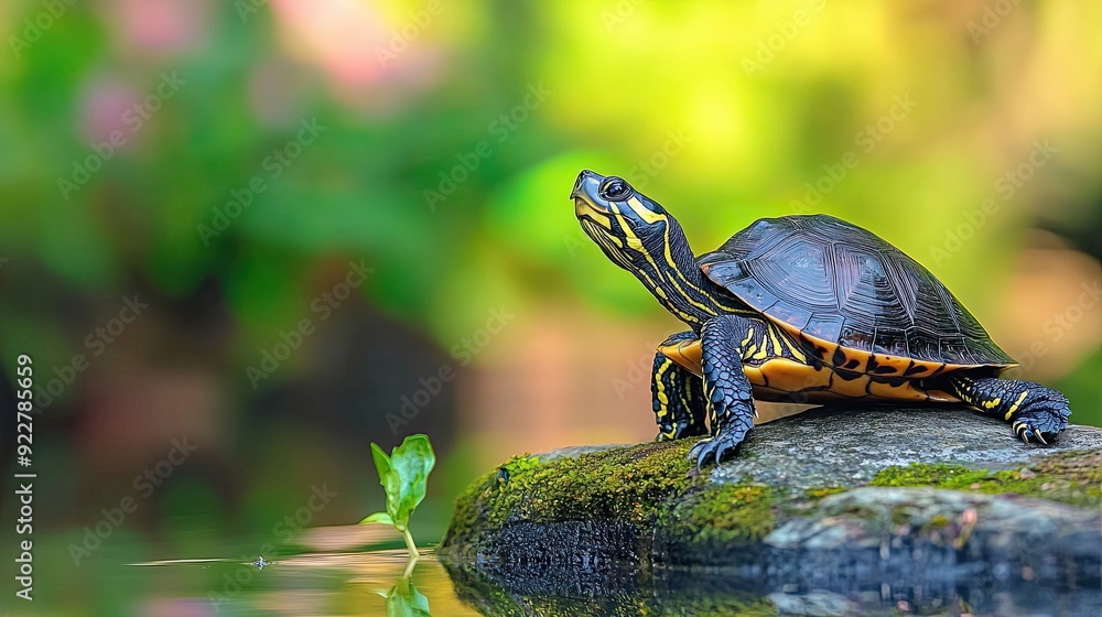 Obraz premium Turtle isolated on cute background