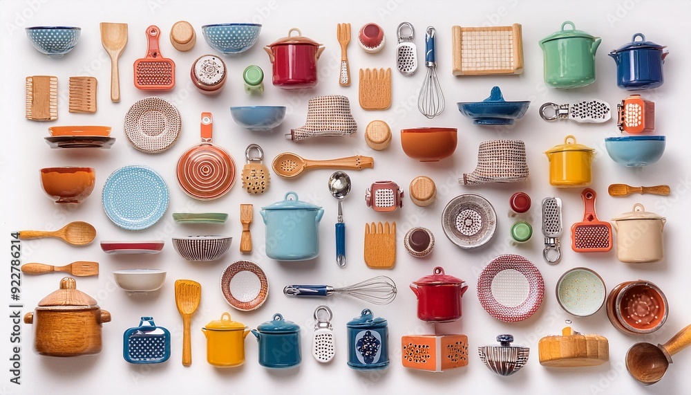Obraz premium Arrayed and tiled kitchenware