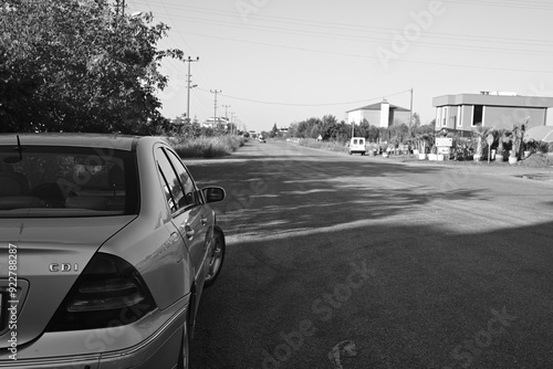 The Silver Car on the Road