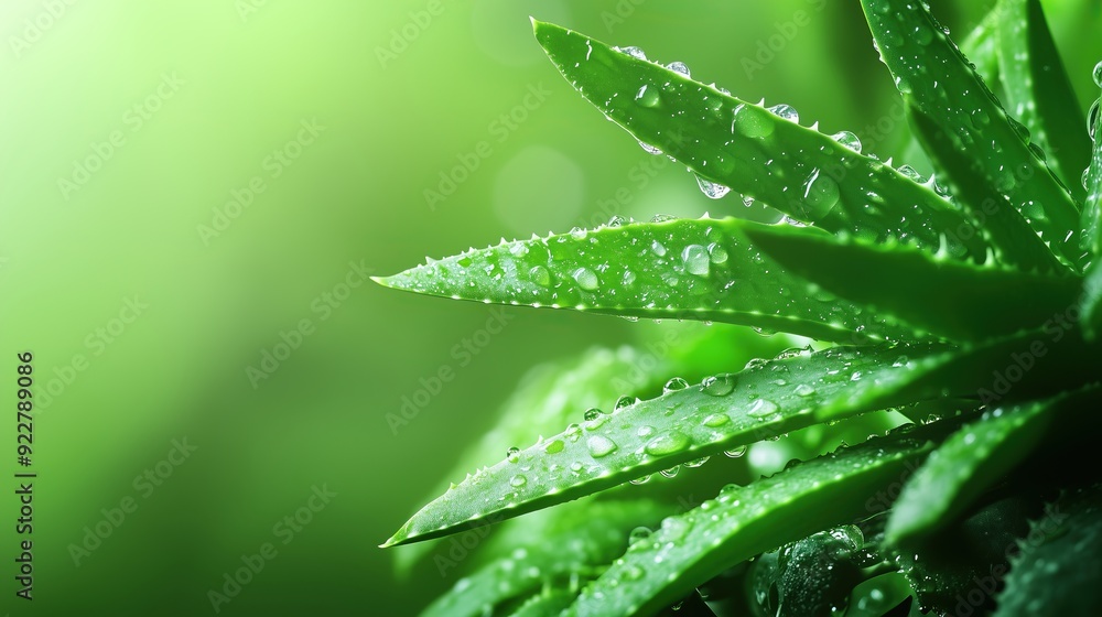 Aloe vera plant banner with copy space background Aloe vera plant banner with copy space background