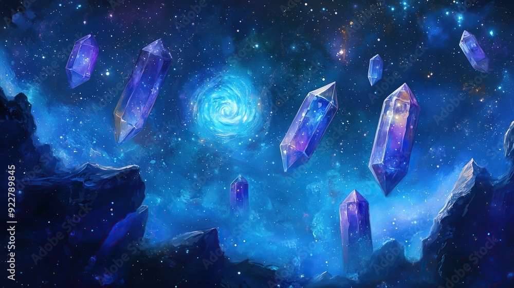 Naklejka premium The aura wands of deep space are cosmic.