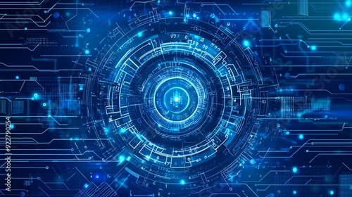 Blue technology  background