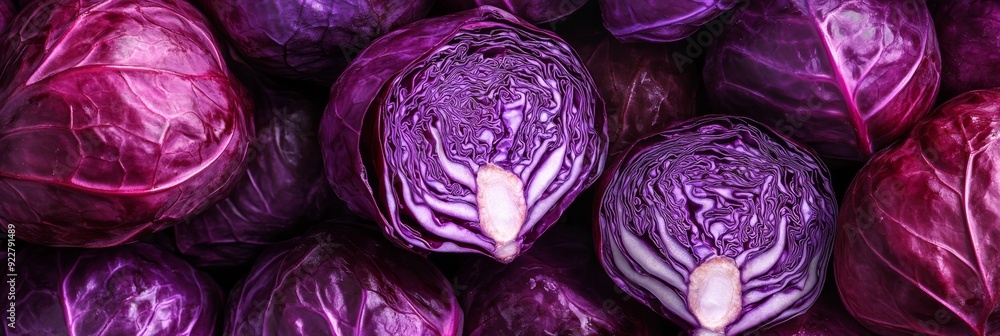 Vibrant purple cabbages await your culinary skills for healthy salads and delicious dishes, perfect for enthusiasts Vibrant purple cabbages await your culinary skills for healthy salads and delicious dishes, perfect for enthusiasts