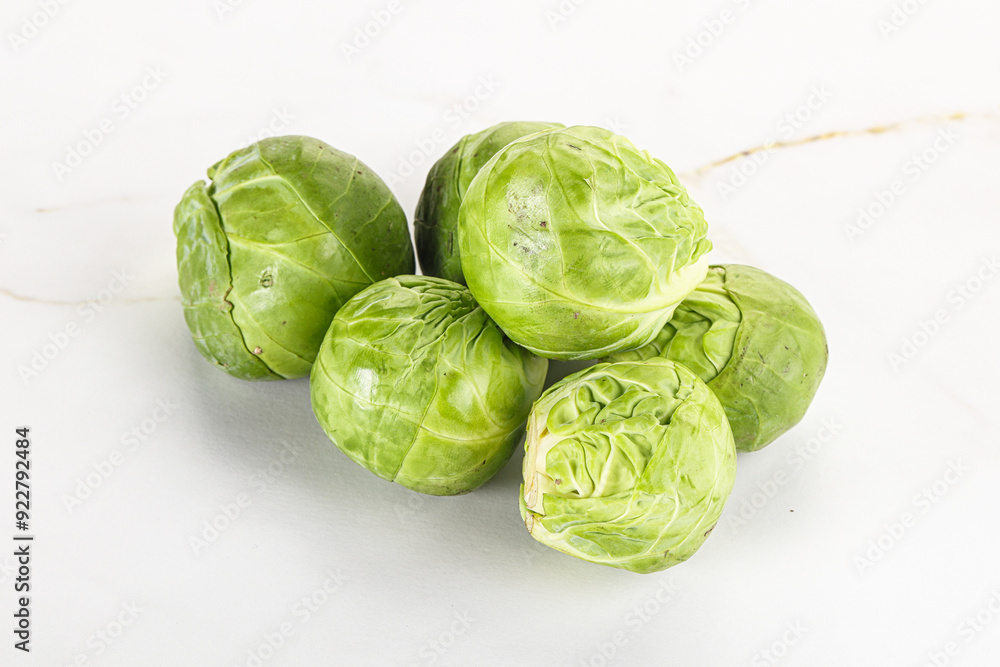 Fototapeta premium Organic raw cabbage - Brussels sprout