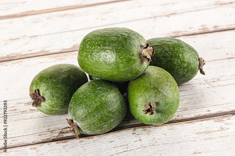 Fresh sweet juicy ripe feijoa