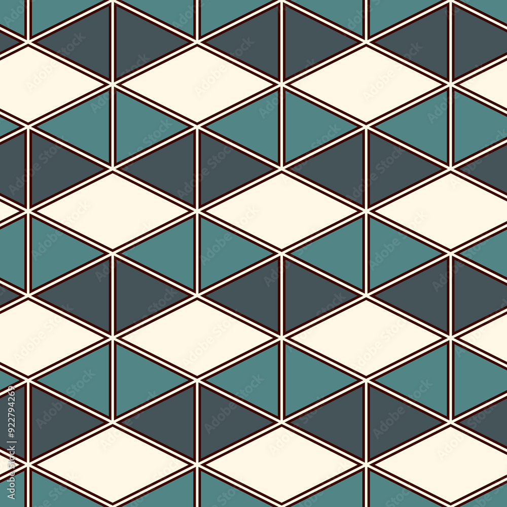 Contemporary geometric pattern. Repeated triangles ornament. Modern geo abstract background. Seamless surface design. Mosaic wallpaper. Digital paper, textile print. Vector illustration Contemporary geometric pattern. Repeated triangles ornament. Modern geo abstract background. Seamless surface design. Mosaic wallpaper. Digital paper, textile print. Vector illustration