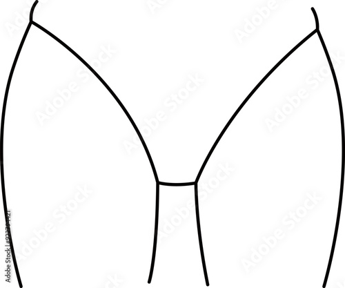 Human Thighs Line Illustration