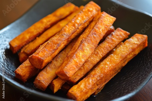 Fried sweet potato sticks called Imokenpi, a Japanese sweet - generative ai