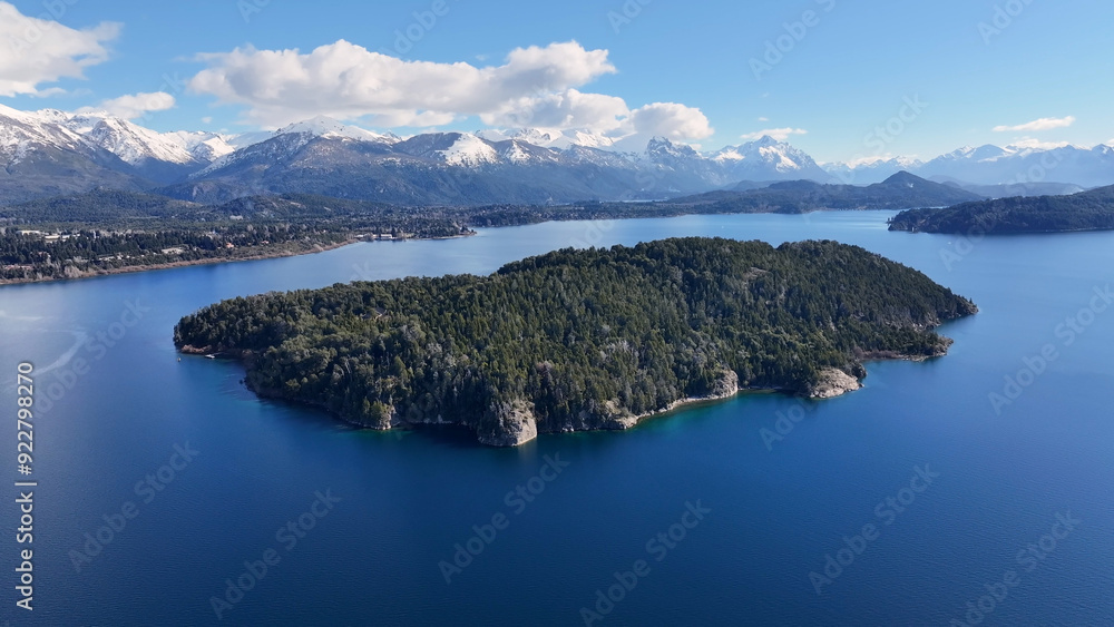 Bariloche Skyline At San Carlos De Bariloche In Rio Negro Argentina. Scenic Bay Water. Downtown City. Stunning Cityscape. Bariloche Skyline At San Carlos De Bariloche In Rio Negro Argentina. Bariloche Skyline At San Carlos De Bariloche In Rio Negro Argentina. Scenic Bay Water. Downtown City. Stunning Cityscape. Bariloche Skyline At San Carlos De Bariloche In Rio Negro Argentina.